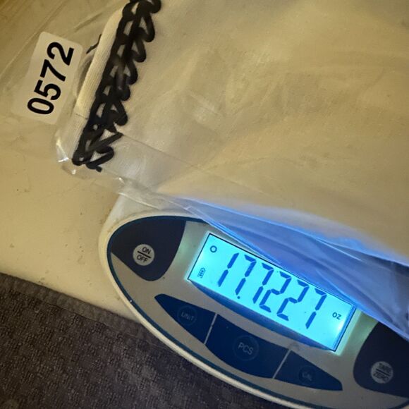 Kobi Halperin Blazer Women M White Linen Cotton Black Trim Open Front Regency - Picture 9 of 9